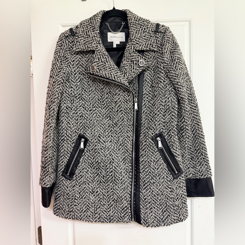 BCBGeneration Black and White Tweed Jacket